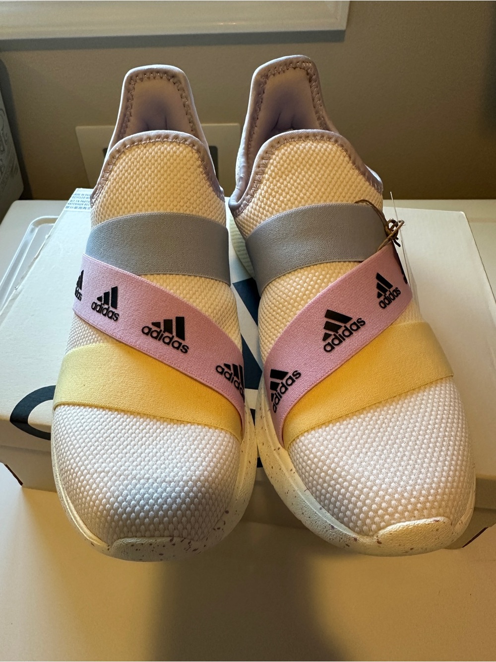 adidas Lavender Slip-On Sneakers with White Insole